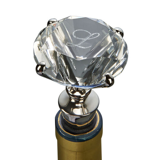 Engraved Diamond Shaped Bottle Stopper